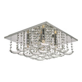 Orella  Flush Crystal Square 5 Light